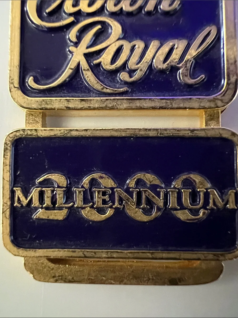 New Millennium Crown Royal Gold & Purple Keychain